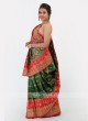 Green And Red Silk Saree